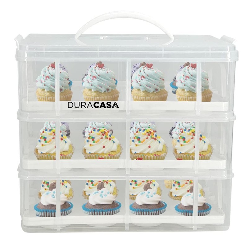 Cupcake Carrier, Cupcake Holder | Premium Upgraded Model Holds Cupcakes Stead... gallery