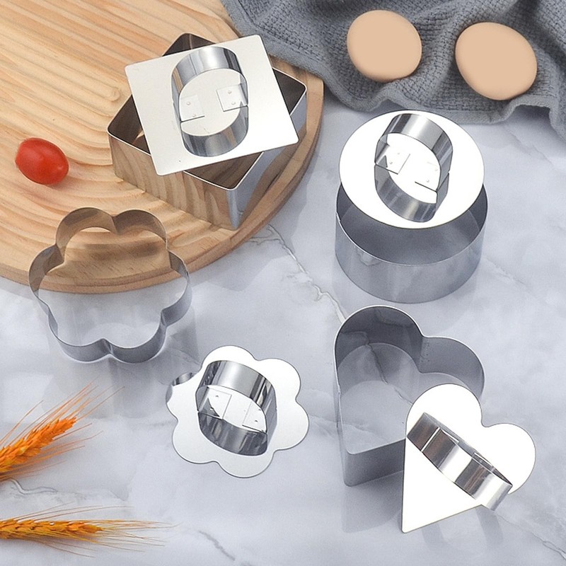 4 PCS 3.15 Inch Stainless Steel Cake Rings Mould Pusher Dessert Mousse Pastry gallery