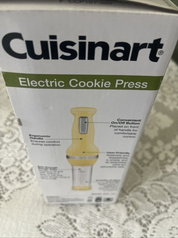 Cuisinart Electric Cookie Press Yellow CCP‑10Y 12 Discs 6 Tips - Tested gallery