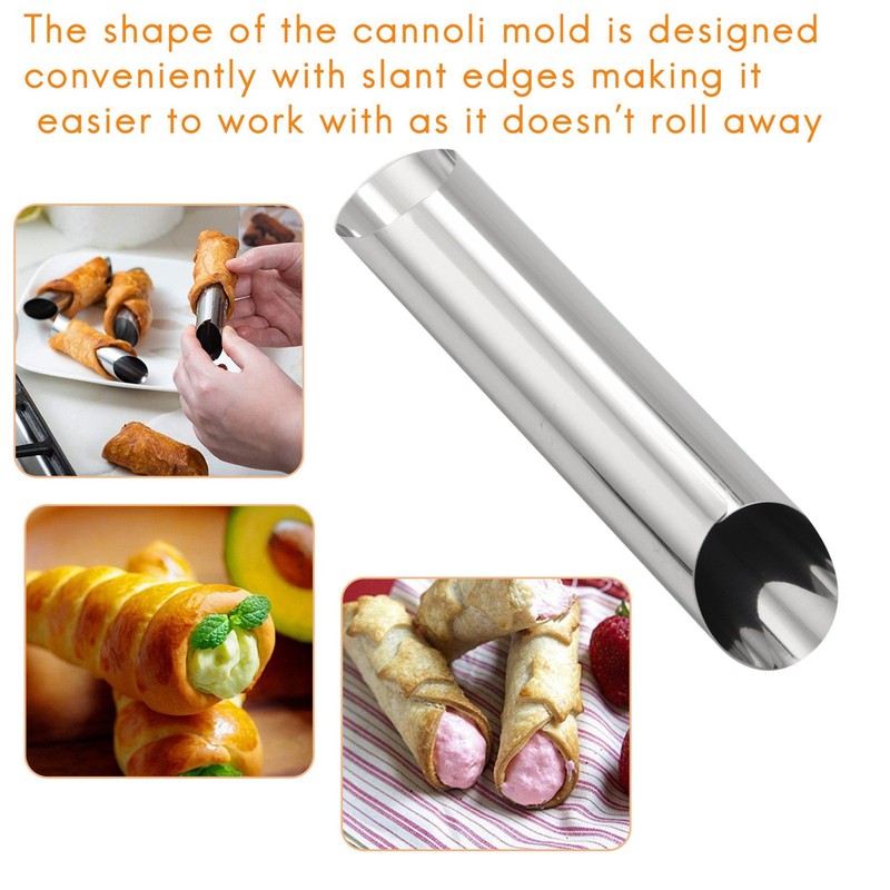 Set Of 14 430 Stainless Steel Tubes Cannoli Pastry Forms Molds-5 Inch E1R84748 gallery