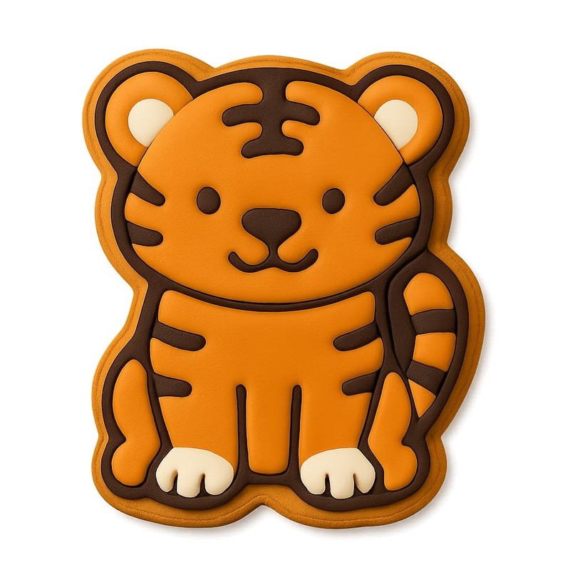 Young Cub Tiger Cookie Cutter & Stamp, Fondant & Clay - 3.2x4 gallery