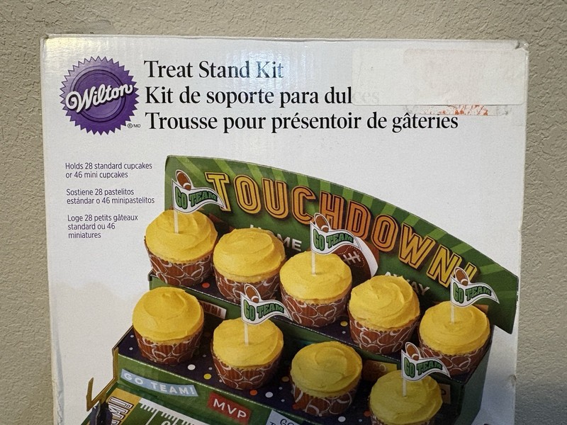 Wilton Football Themed Treat Stand Kit 1-Treat Stand 50-Baking Cups 12-Fun Picks gallery