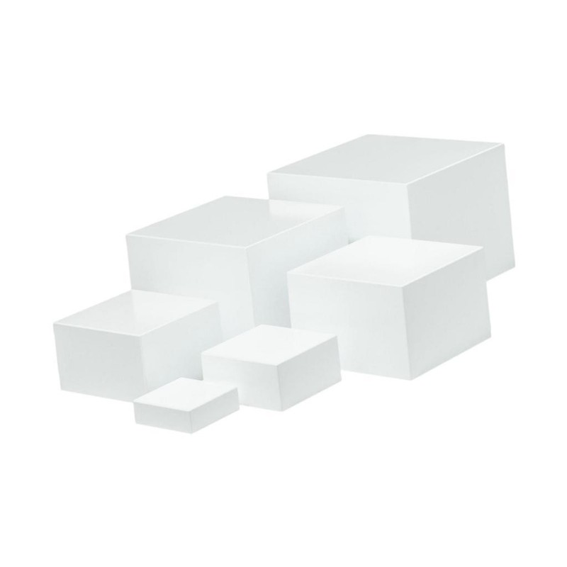 6x Buffet Riser Food Riser Square Acrylic Display Risers Space Saving Stackable