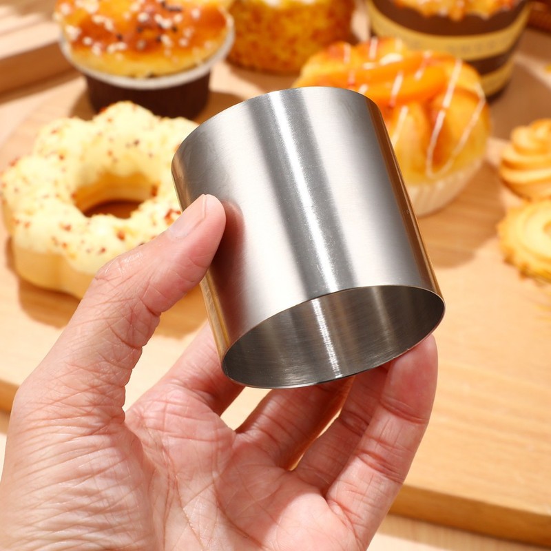 8 Pcs Non-Stick Tart Cheese Stainless Steel Mousse Cake Rings gallery