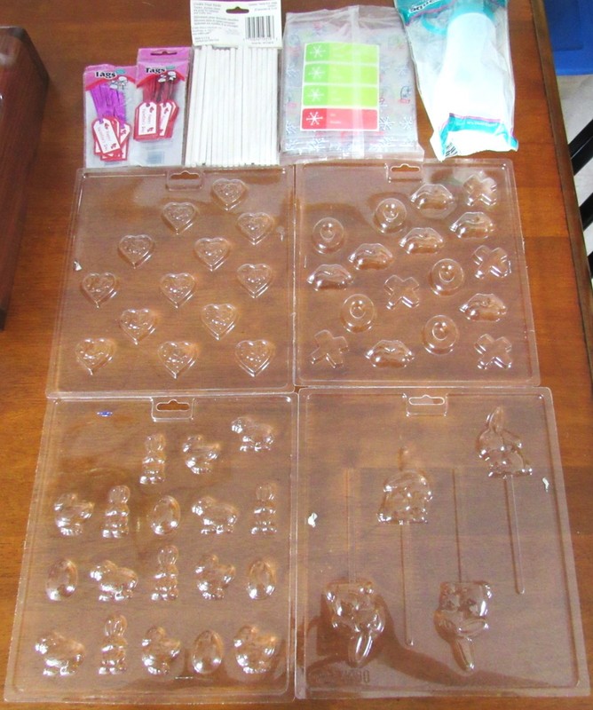 VALENTINE EASTER CANDY MOLDS TAGS BAGS STICKS SQUEEZE BOTTLE SOME NEW