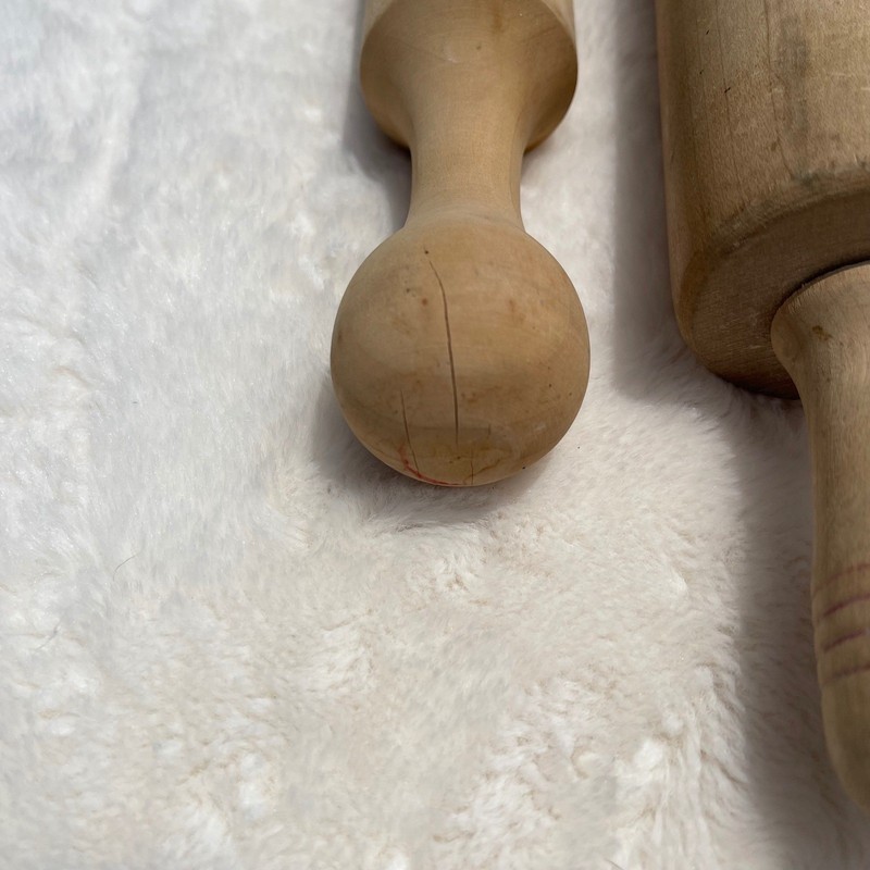 Vintage Wooden Rolling Pin Pestle Masher Set of 3 Primitive Farmhouse Kitchen gallery