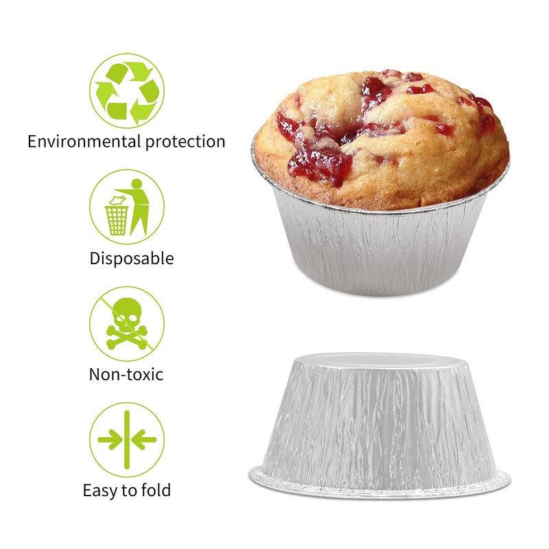Aluminum Foil Baking Cups Disposable Ramekin 4 Oz Aluminum Cupcake Liners 150 Pc gallery