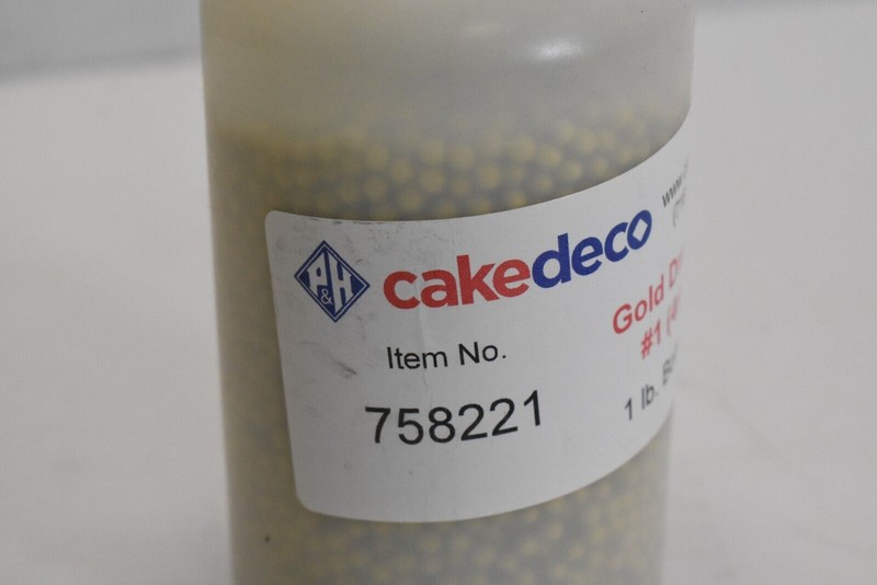Cakedeco Gold Dragees #1 1 Lb 4 mm Cake Decorating Non Edible 758221 gallery