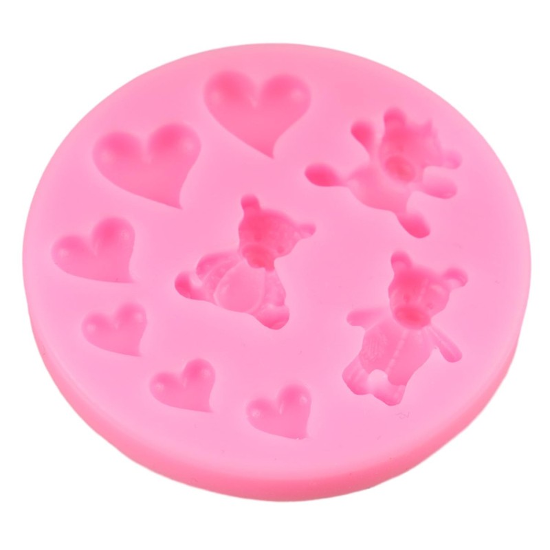 Bear Silicone Fondant Mold Set of 4 Cute Chocolate Molds for Valentines Day gallery