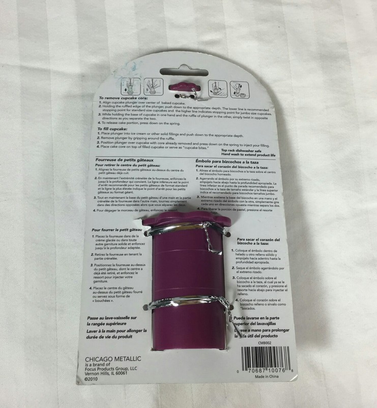 Chicago Metallic Cupcake Plunger Cupcake Fillings Fruit Cream Pudding Desserts gallery
