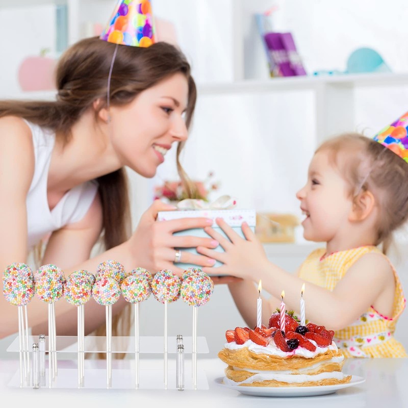 Clear Acrylic Cake Pop Stand, 21 Slot Lollipop Display Holder for Wedding Cakes gallery