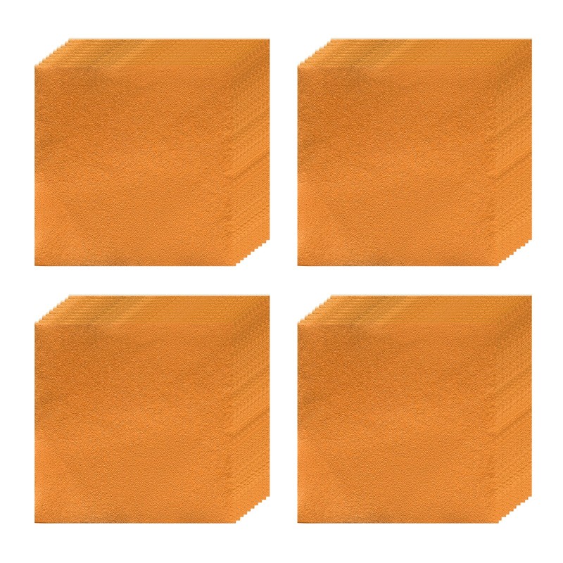 200pcs Candy Foil Wrappers,6 x 6Inch Chocolate Bar Wrappers(Orange,Orange Peel)