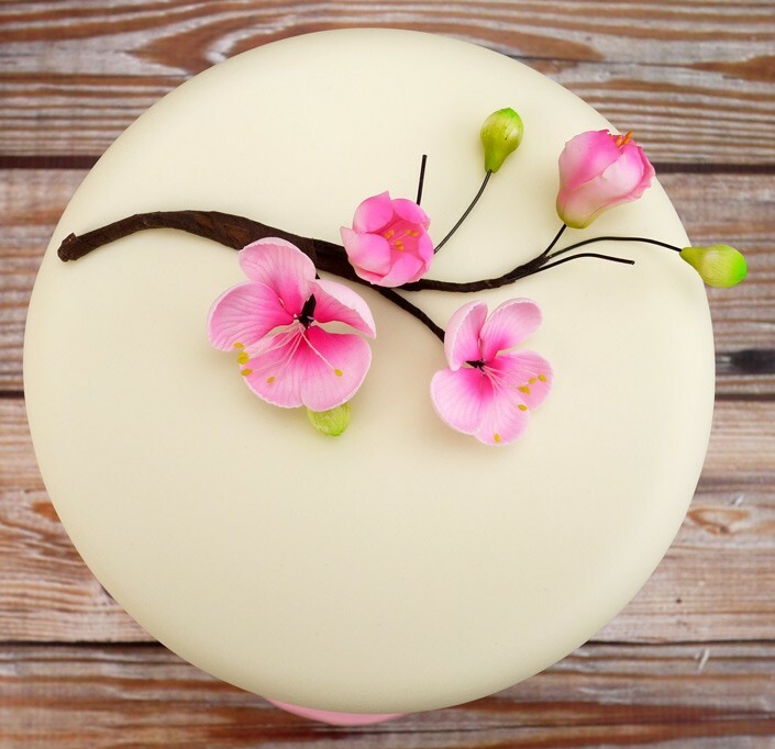 4 Sets of Cherry Blossom Branch Sprays Gum Paste Gumpaste flowers Fondant Sugar gallery