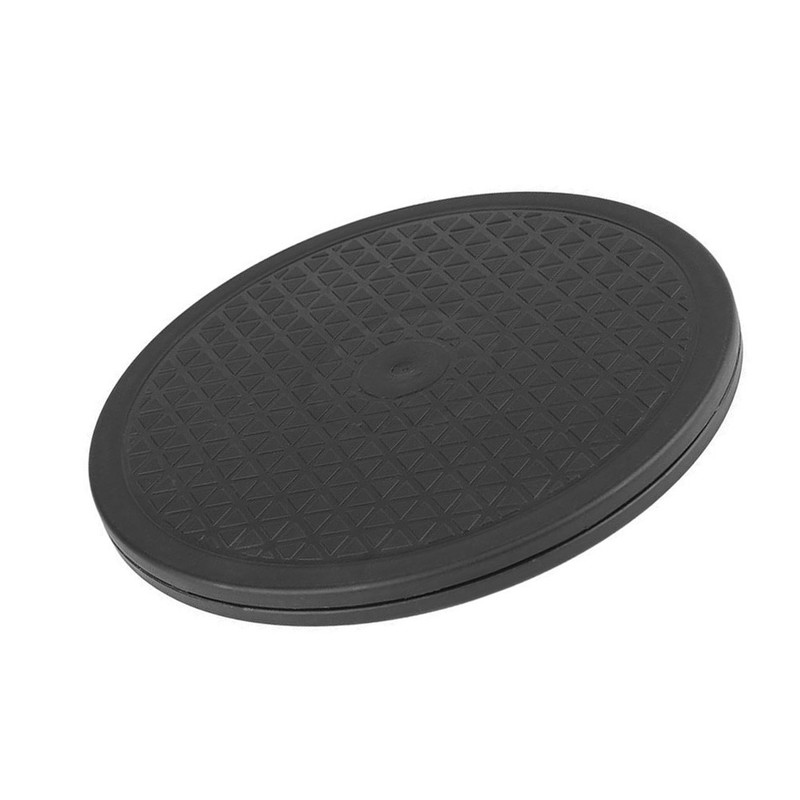 1Pc Rubber Table Turntable Rotating Information Sharing Turntable (Black) gallery