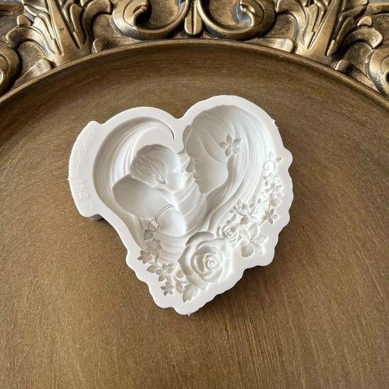3D Mother and Baby Silicone Mold Fondant Cake Topper Chocolate Mould Food Safe gallery