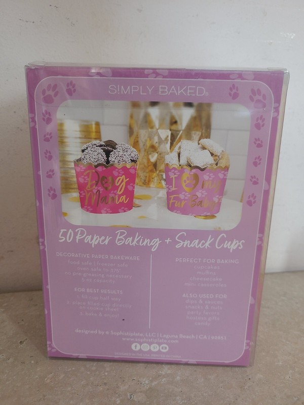 Simply Baked 50 Paper Baking and Snack Cups 'Dog Mom' ' I 💛 My Fur Baby!' gallery