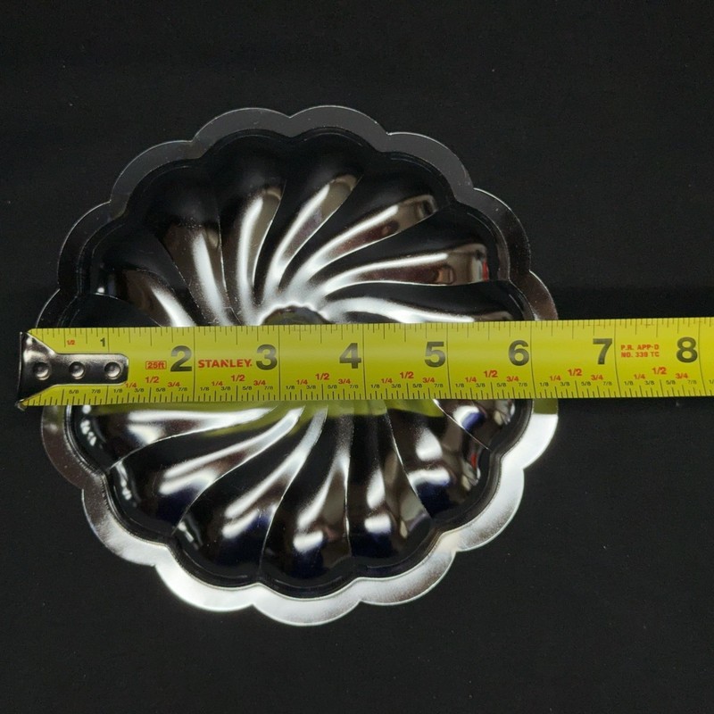 Vintage Arco 2-Tier Cake Candy Stand Chrome Metal Scalloped Silver Tray Party gallery
