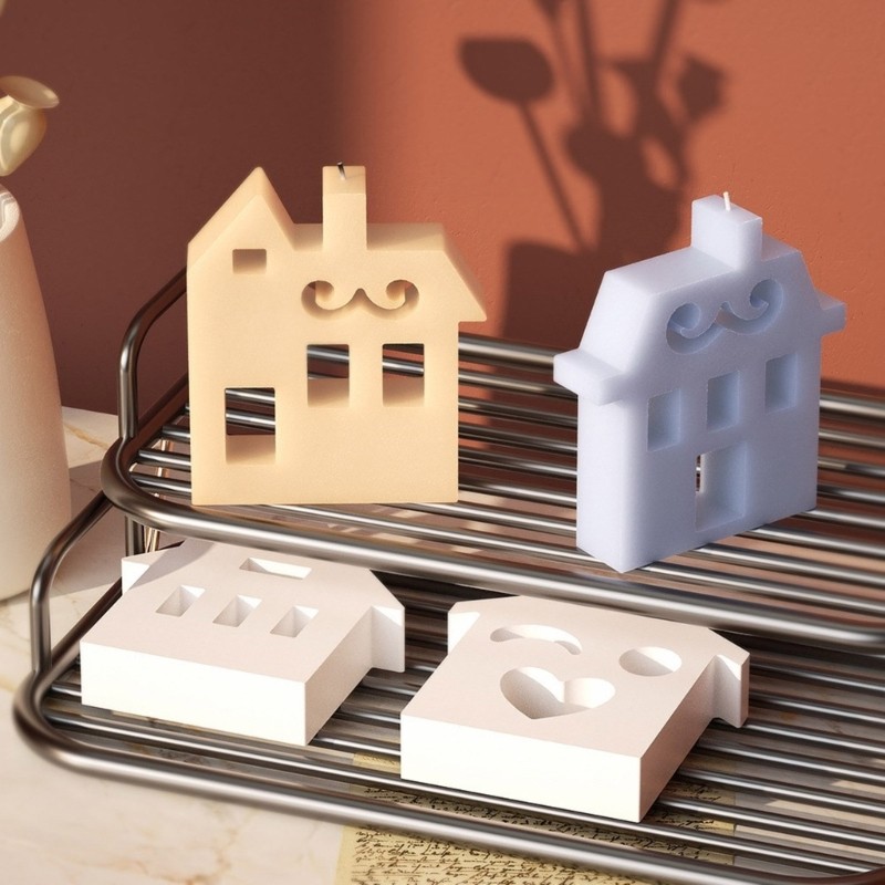 3D House Silicone Molds for Resin Heart House Shaped Mold Cake Decors gallery