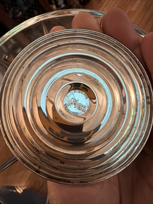 Vintage Duchin Weighted Sterling Silver .925 & Glass Cake Plate 11" EUC gallery