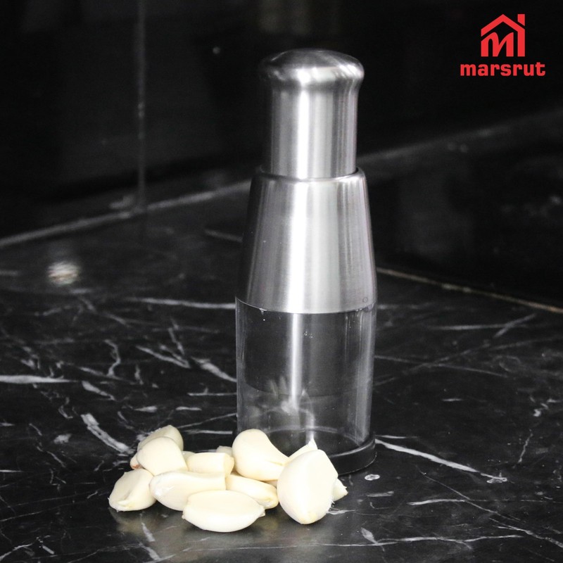 Pressed Garlic Chopper Stainless Steel, Mini Manual Masher One Size, Silver gallery