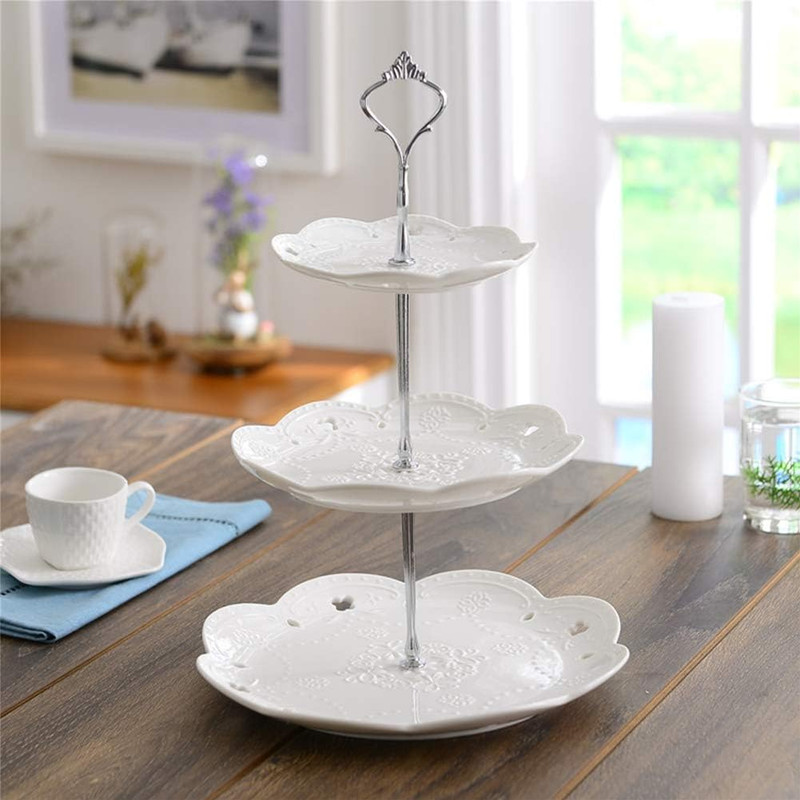 8 Sets 3-Tier Cake Stand Handles Hardware for Plates Cupcakes Fruit Trays 2 Styl gallery
