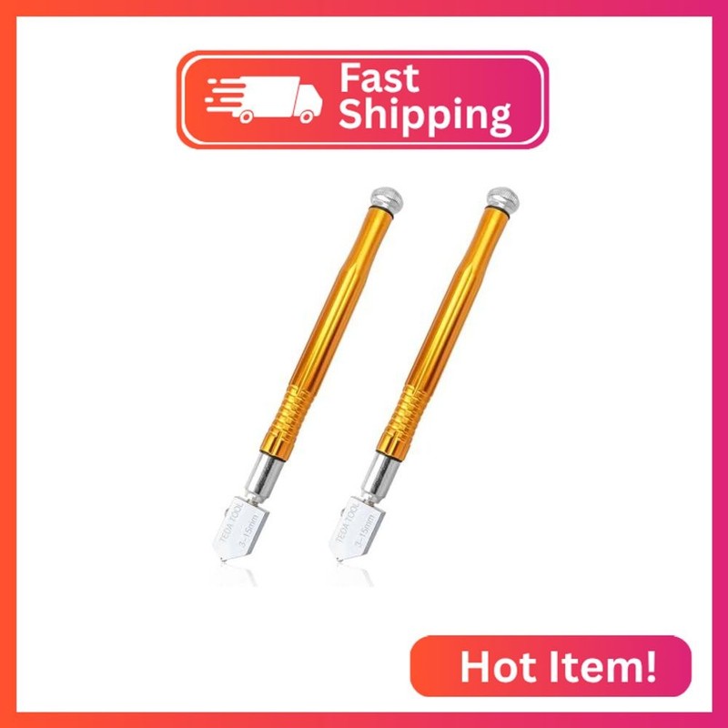Mesee 2 Pieces Glass Cutter Set, Professional Tungsten Carbide Tip Glass Cutters