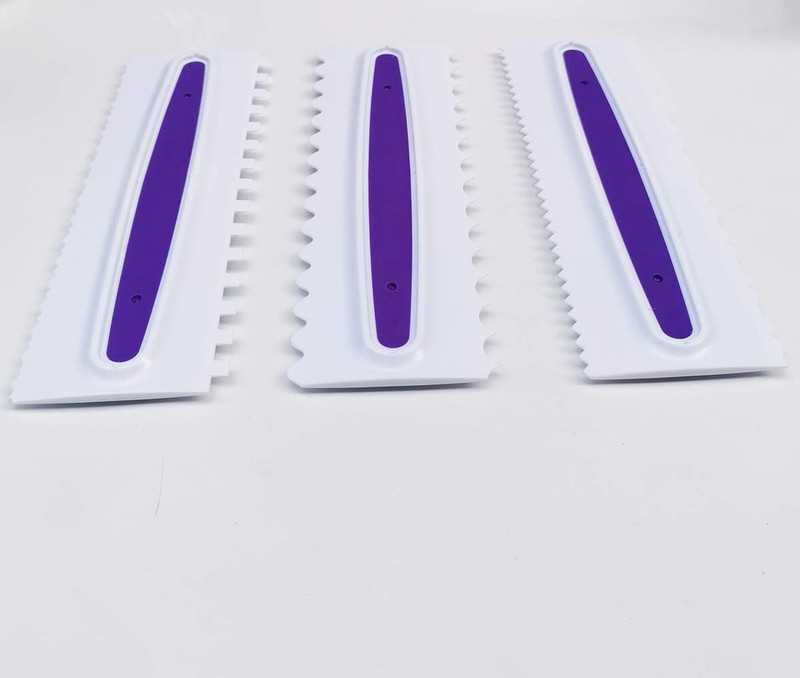 Decorating Comb and Icing Smoother Set of 3 Pack Decorating Mousse Butter Cre... gallery