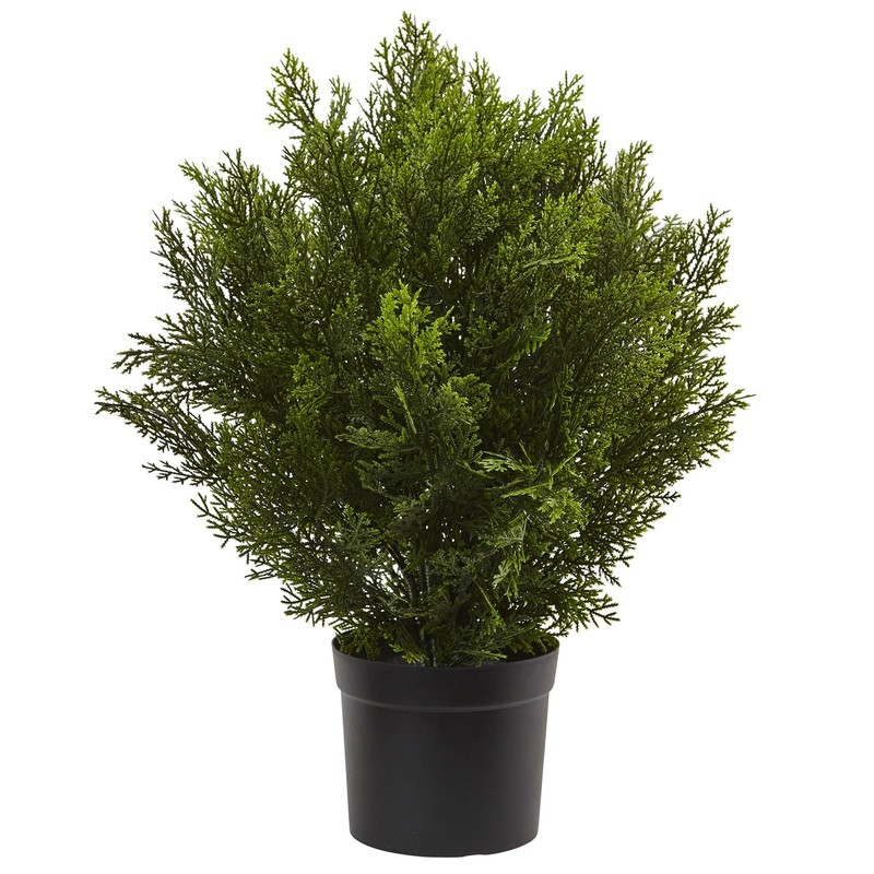 Nearly Natural 2Ft Artificial Cedar Bush Faux Greenery For Indoor Outdoor Home