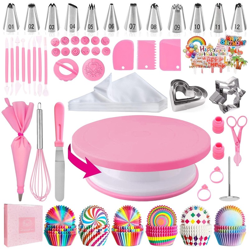 Cake Decorating Kit,Piping Bags and Tips Set,Cake Decorating Supplies,Frostin...