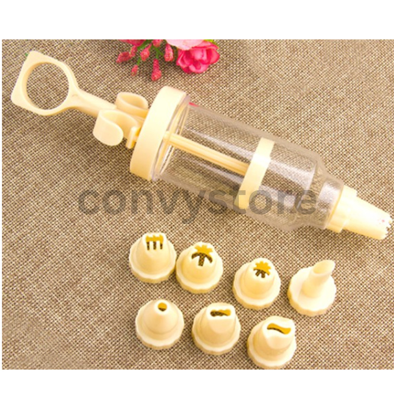 8Pcs Icing Gun Cream Pump Set Cookie Press Biscuit Maker Machine Cake Decorating gallery