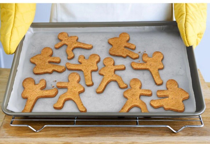 NINJA BREAD MEN Cookie Cutters SET OF 3 NEW Fred gallery