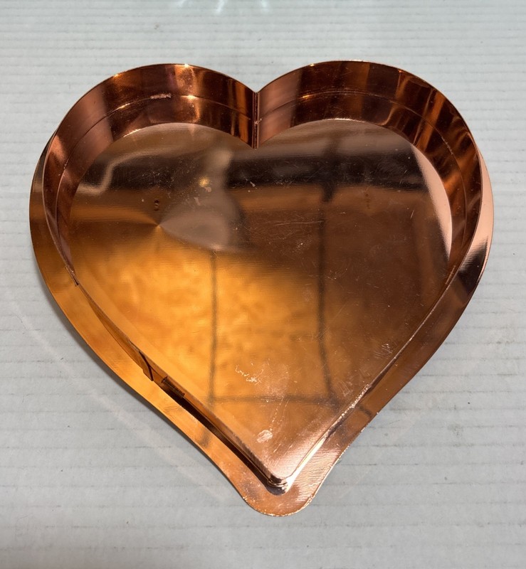 Martha Stewart Collection Copper Coated Heart Cookie Cutter Large 7”x6” NWT gallery