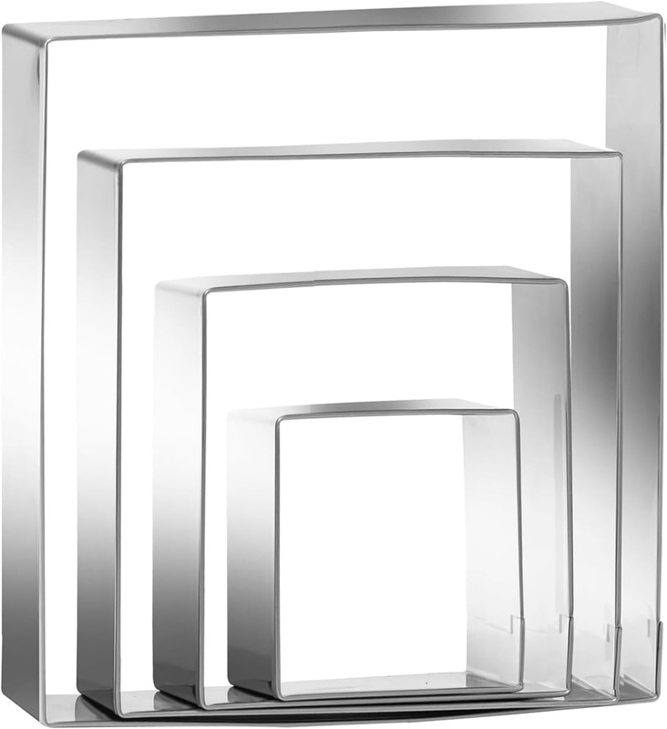 Square cookie cutters Stainless Steel Rectangle Biscuit Molds Square Pastry Mol gallery