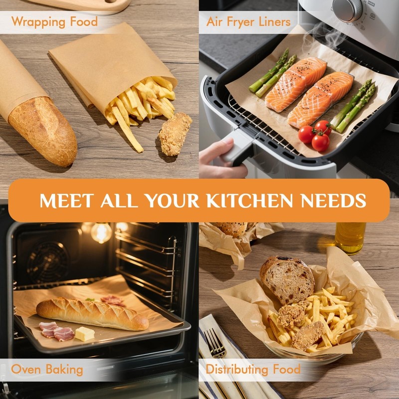 400 Pcs Non-Stick Parchment Paper Sheets 12x16 Inch for Baking, Cooking, Air Fry gallery