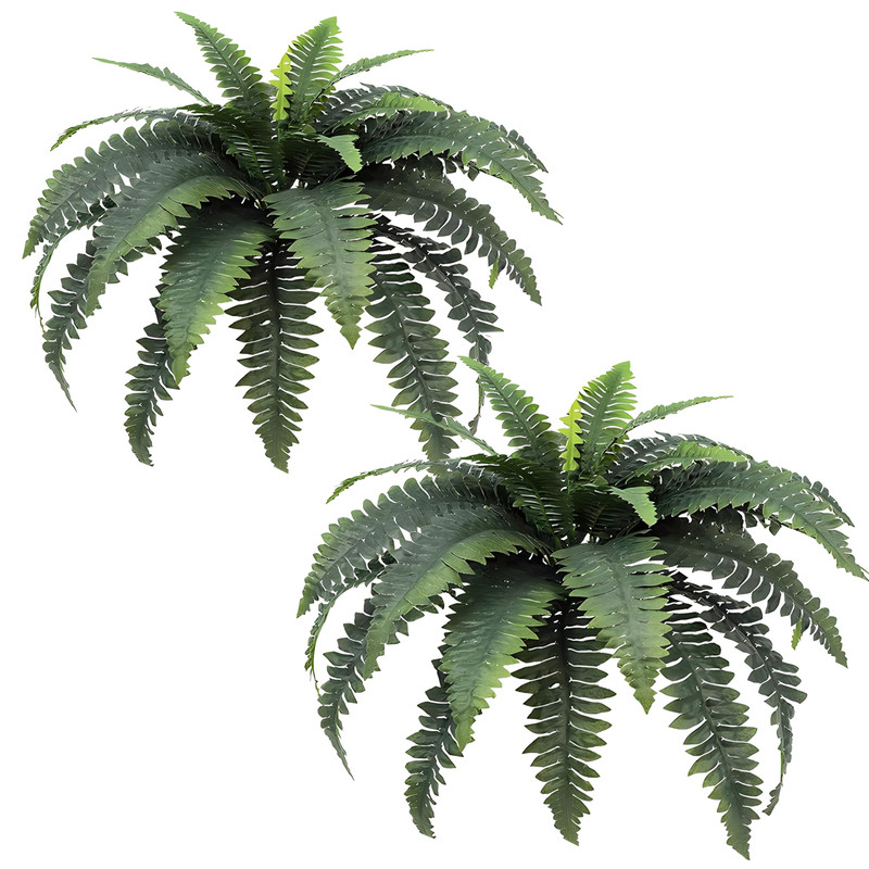Mdal Set Of 2 Artificial Fern24In Artificial Boston Fern Large Hanging