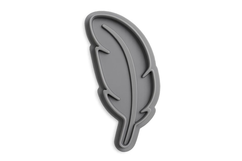 Faithful Feather Cookie Cutter - 4x1.5" Premium Kitchen Baking Tool Design gallery