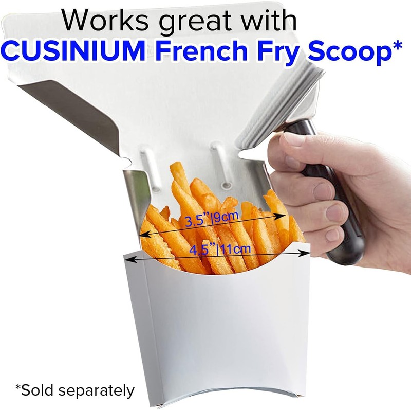 [4 oz 50-Pack Small White French Fry Containers - Disposable French Fries Hol... gallery