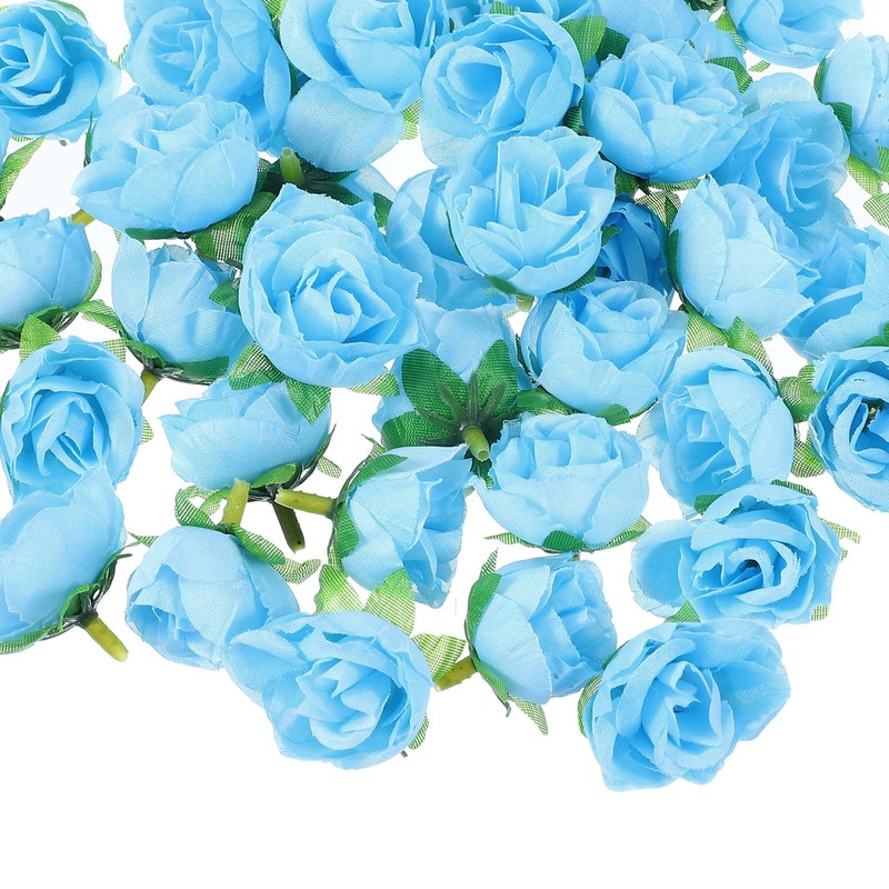 100 Pcs Artificial Roses 1.18″ Mini Flowers Silk Bouquet, for Celeste