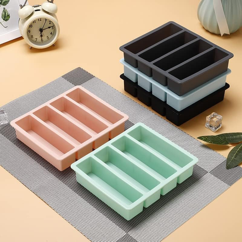 Silicone Butter Mold Tray with Lid, Rectangle Mold Tray for Butter, Pudding, Soa gallery