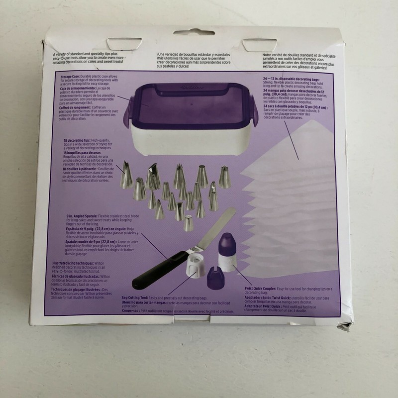 Wilton Deluxe Decorating Set 46 Pieces 18 Decorating Tips 24 Disposable Bags gallery