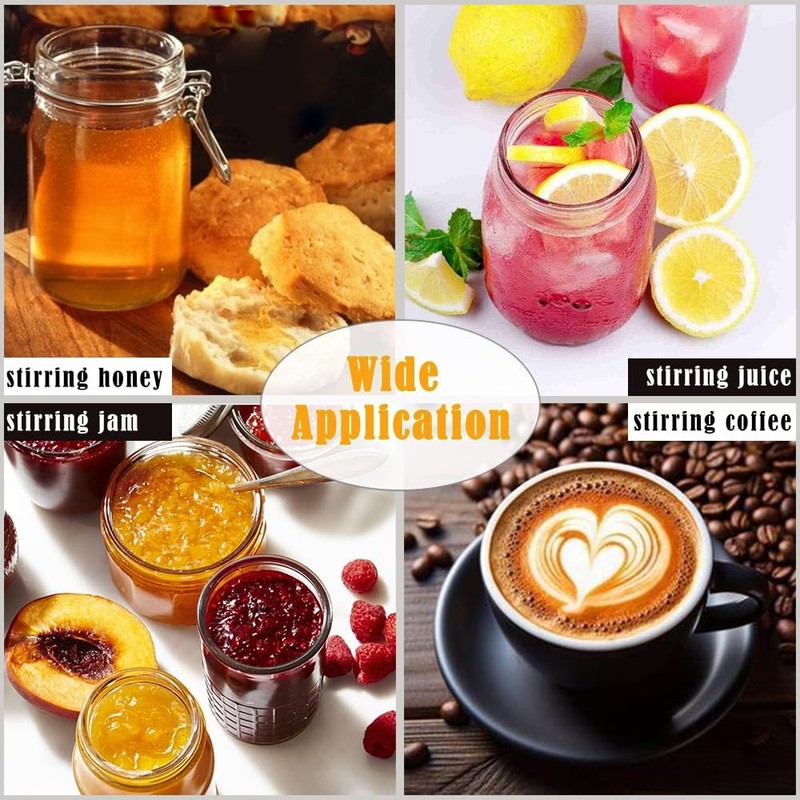 2Pcs 9.8 Inch Silicone Honey Dipper Sticks Honey Spoon, Long Handle Syrup Dip... gallery