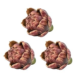 Artificial Artichokes, 3Pcs Small ple Red Simulat Artichoke Fake gallery