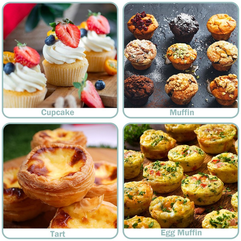 Silicone Cupcake Liners Lunch Dividers，Non-Stick Silicone Muffin Cups, Bento ... gallery