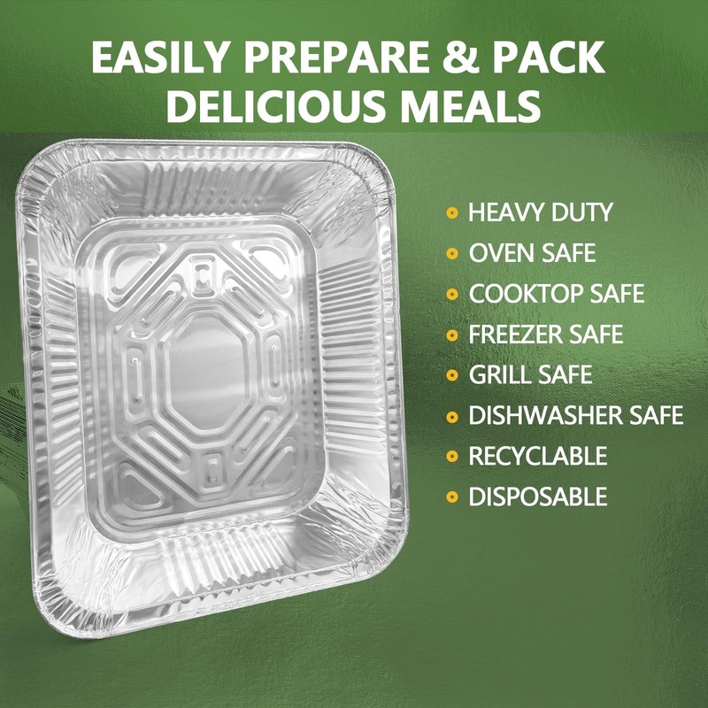 Thickened 20 Pack Heavy Duty Aluminum Pans, 9x13 Aluminum Foil Pans Disposabl... gallery