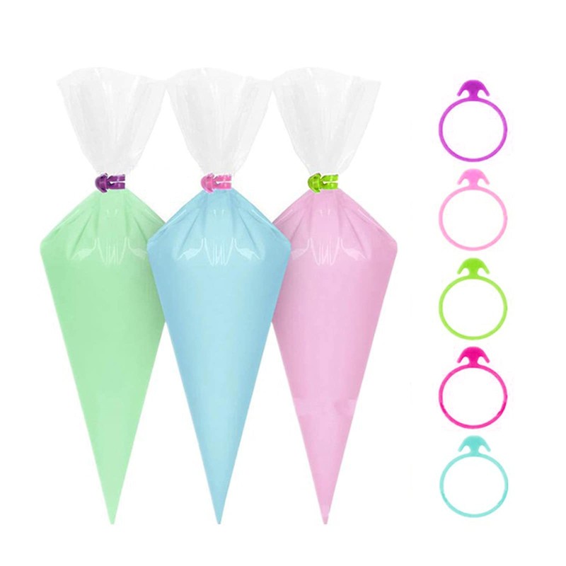 30 PCS Pastry Bag Ties Silicone Icing Piping Bag Clips Reusable 5 Colors Seal gallery