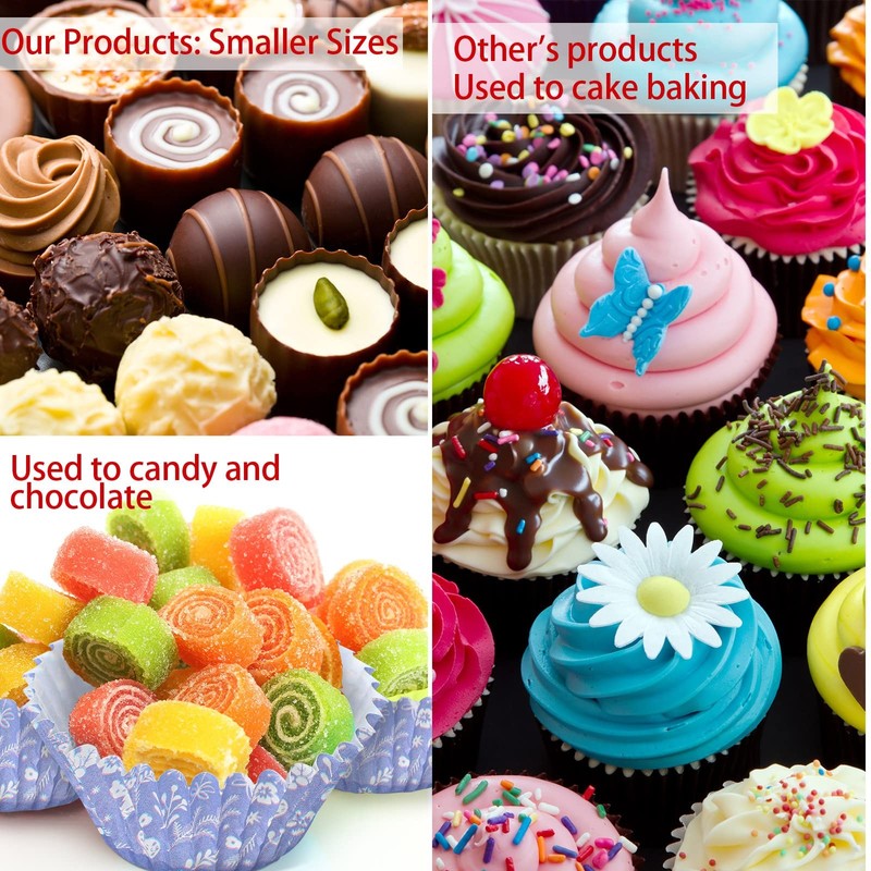 600 Pcs Christmas Candy Cups Paper Candy Making Supplies Santa Claus Snowman Bak gallery