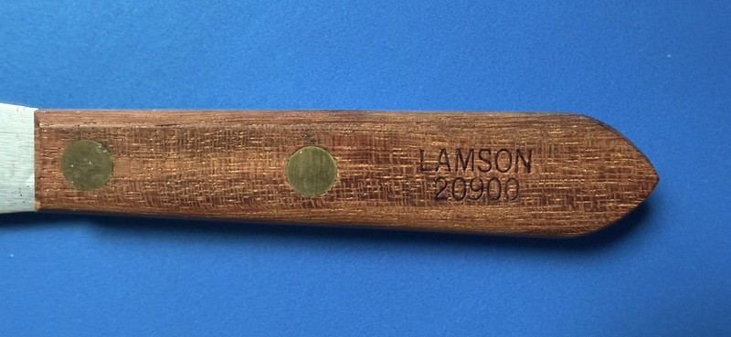 Vintage Lamson 10” Spreader USA Brass Rivets Wood Handle 20900 gallery