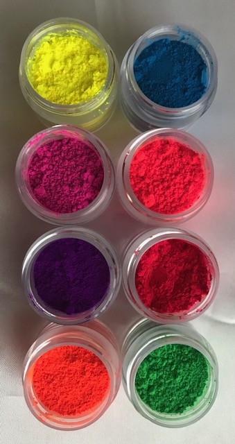Edible FLUORESCENT NEON LUMINOUS SET (8) Petal Dust Cake