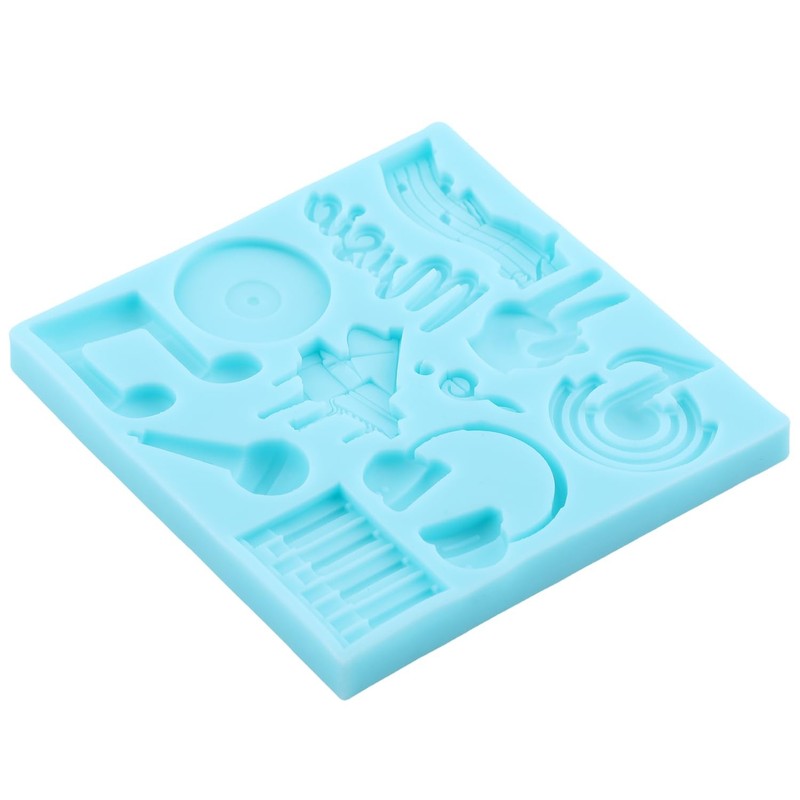 Music Note Fondant Mold Musical Instruments Chocolate Silicone Mold Piano Mic... gallery