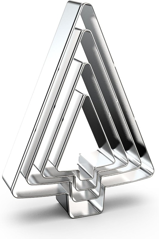 Tree Cookie Cutter Set – 5″, 4″, 3″, 2″ – 4 Piece – Stainless Steel